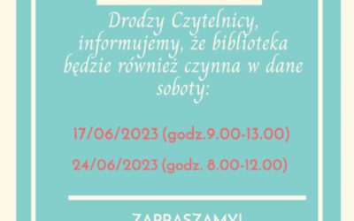 Informacja – Soboty