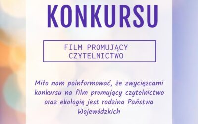 Wyniki konkursu – Film Promujący Czytelnictwo